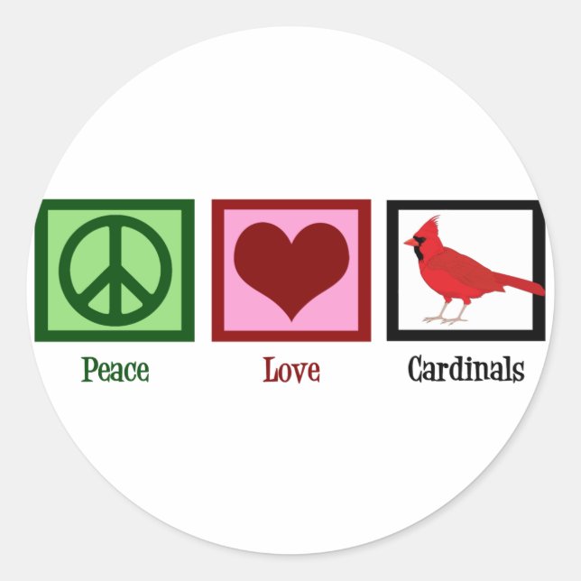 Sticker Rond Les cardinaux de l'amour pour la paix (Devant)