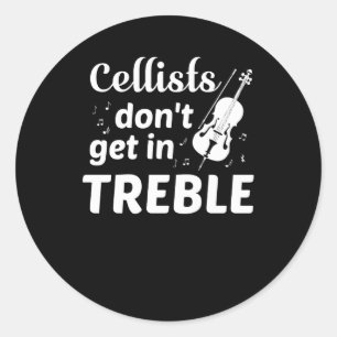 Sticker Rond Les Cellists Ne Peuvent Pas Être Dans Le Joueur Ce