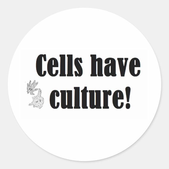 Sticker Rond Les cellules ont une culture (Devant)
