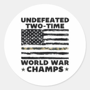 Sticker Rond Les Champs de la Guerre Mondiale 4 juillet América