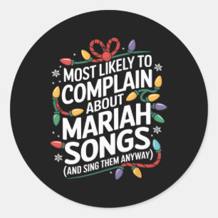 Sticker Rond Les Chansons Les Plus Probables Qui Correspondent