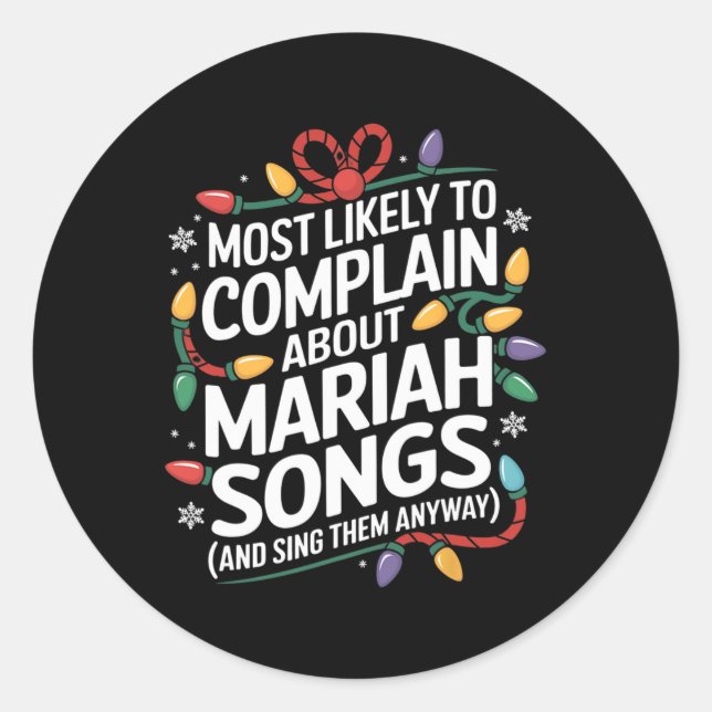 Sticker Rond Les Chansons Les Plus Probables Qui Correspondent  (Devant)