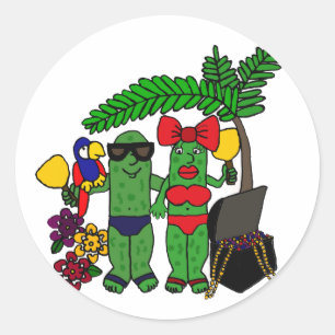 Sticker Rond Les chatons au paradis