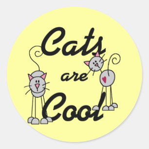 Sticker Rond Les chats sont des t-shirts et des cadeaux Cool