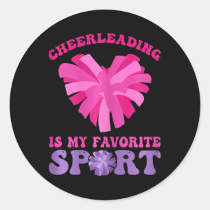 Sticker Rond Les cheerleaders sont mon sport préféré - Cheer An