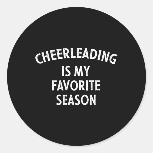 Sticker Rond Les Cheerleading Sont Ma Saison Préférée  (Devant)