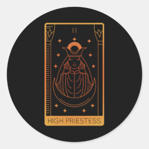 Sticker Rond Les Chemises De La Carte De Tarot Pour Les Femmes 