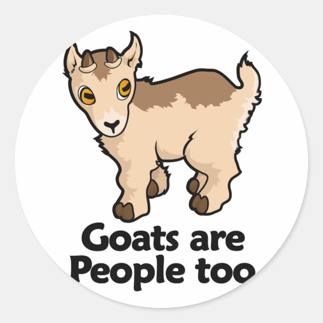 Sticker Rond Les chèvres sont aussi des gens (Devant)