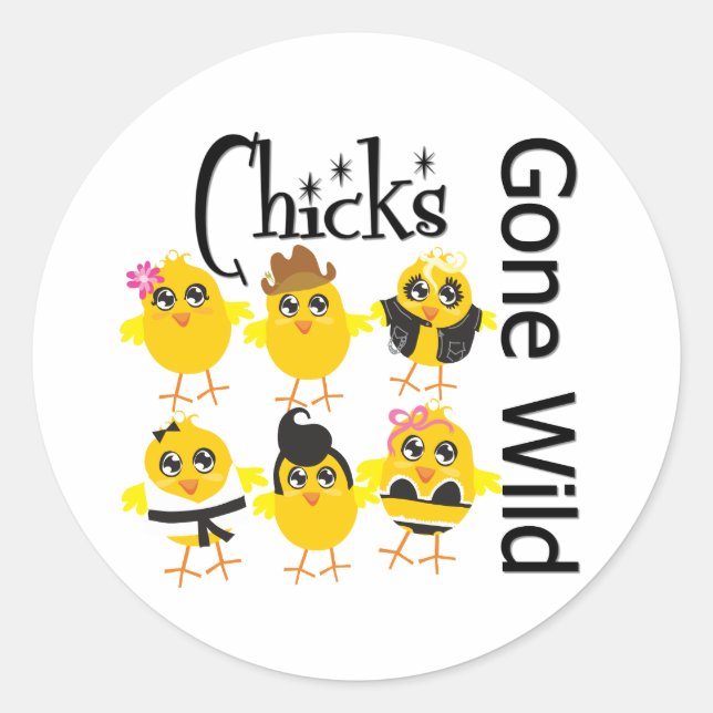 Sticker Rond Les chiches sont devenues sauvages (Devant)