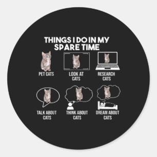 Sticker Rond Les Choses Que Je Fais Dans Mon Chat De Temps De R