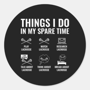 Sticker Rond Les Choses Que Je Fais Dans Mon Temps De Rechange