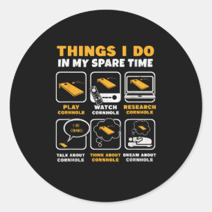 Sticker Rond Les Choses Que Je Fais Dans Mon Temps De Secours