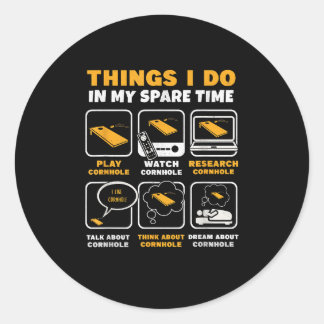 Sticker Rond Les Choses Que Je Fais Dans Mon Temps De Secours