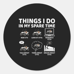 Sticker Rond Les Choses Que Je Fais Dans Mon Temps De Secours D