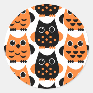 Sticker Rond Les chouettes disent BOO !