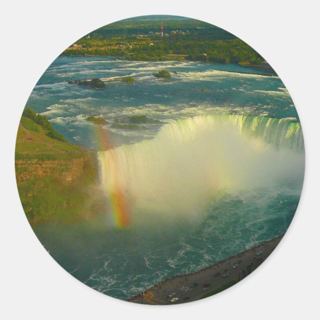 Sticker Rond les chutes du niagara (Devant)