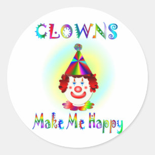 Sticker Rond Les Clowns Me Rendent Heureux