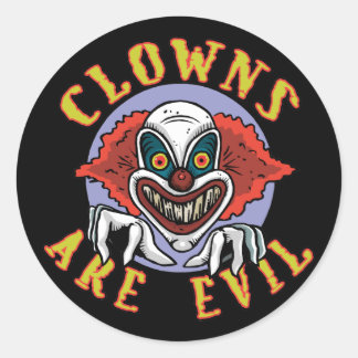 Sticker Rond Les clowns sont des autocollants/des enveloppes