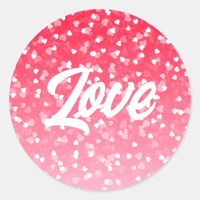 Sticker Rond Les Coeurs et l'Amour de Valentine (Devant)