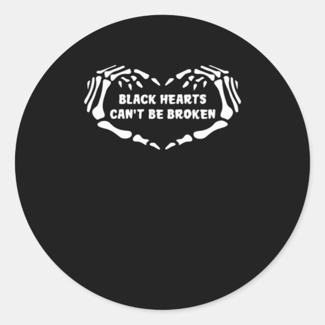 Sticker Rond Les coeurs ne peuvent pas être classiques (Devant)