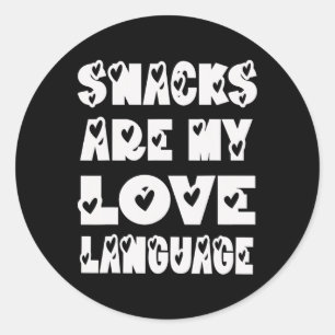 Sticker Rond Les collations sont mon langage de l'amour Saint-V