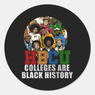 Sticker Rond Les Collèges Hbcu Sont Le Mois De L'Histoire Des N