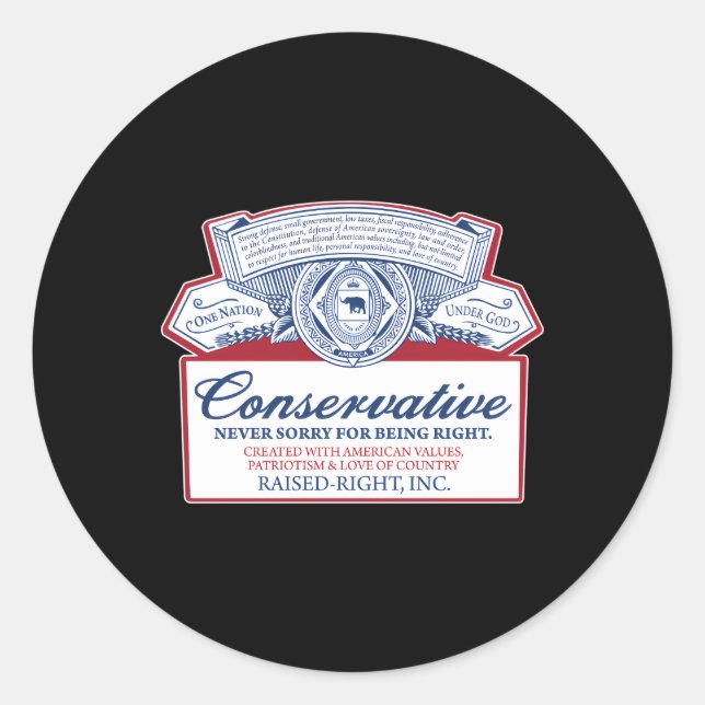 Sticker Rond Les Conservateurs Ne Se Désolent Jamais D'Avoir Ra (Devant)