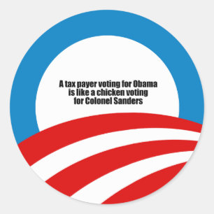Sticker Rond Les contribuables qui votent pour Obama sont comme