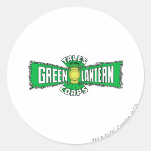 Sticker Rond Les corps verts de lanterne - logo vert