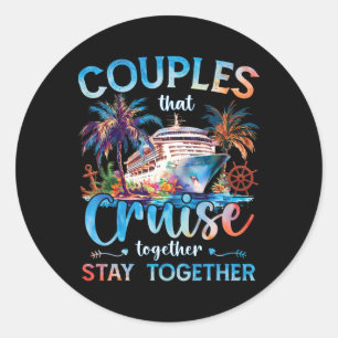 Sticker Rond Les couples qui font une croisière ensemble resten