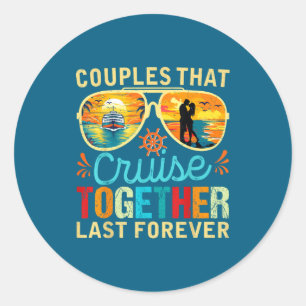 Sticker Rond Les couples qui font une croisière ensemble resten