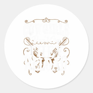 Sticker Rond Les cow-girls ne pleurent pas, elles rechargent