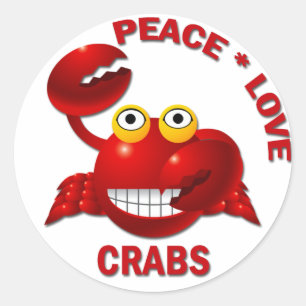 STICKER ROND LES CRABES D'AMOUR DE PAIX