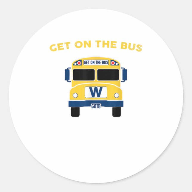 Sticker Rond Les Cubs Montent Sur Le Bus Chemise GOTB Chemise T (Devant)