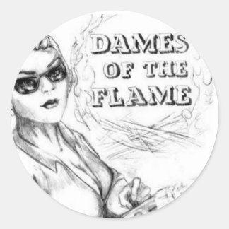 Sticker Rond Les Dames de la flamme