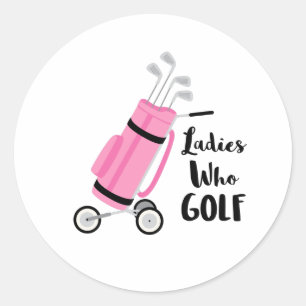 Sticker Rond Les Dames qui font du golf