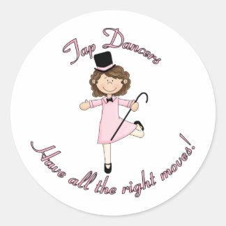 Sticker Rond Les Danseurs De Robinets Ont Tous Les Bons Déplace