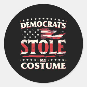 Sticker Rond Les démocrates ont volé mon costume Trump 2024 Hal