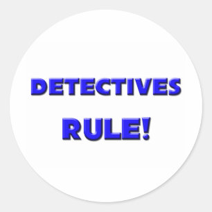 Sticker Rond Les détectives, la règle !