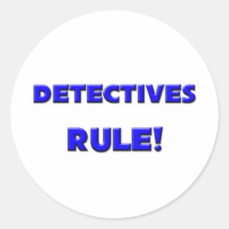 Sticker Rond Les détectives, la règle !