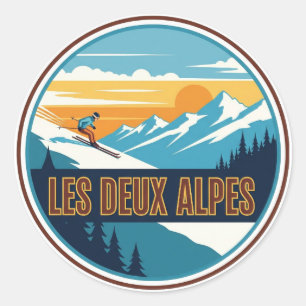 Sticker Rond Les Deux Alpes Voyage en France