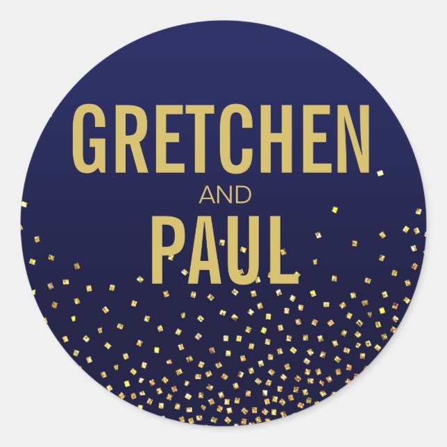 Sticker Rond Les diamants dans le ciel Favor | marine (Devant)