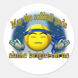 Sticker Rond Les dieux du softball
