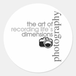 Sticker Rond Les dimensions de la vie d'enregistrement