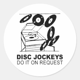 Sticker Rond les disc jockeys le font sur demande