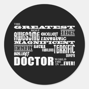 Sticker Rond Les docteurs Cool modernes et amusants les plus gr