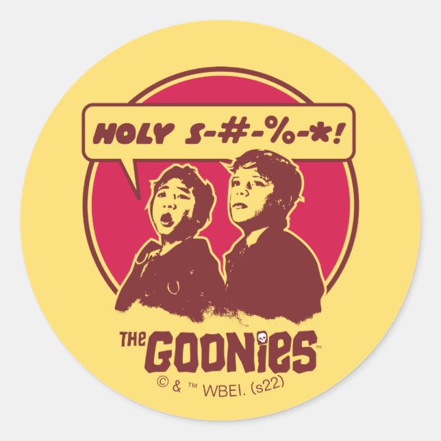 Sticker Rond Les données Goonies Expletive (Devant)