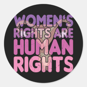 Sticker Rond Les droits de la femme sont des droits de l'homme
