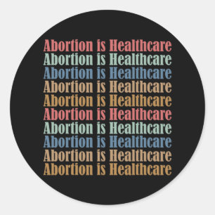 Sticker Rond Les droits des femmes féministes dans les soins de