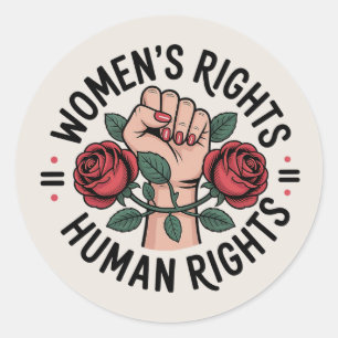 Sticker Rond Les droits des femmes sont des droits humains